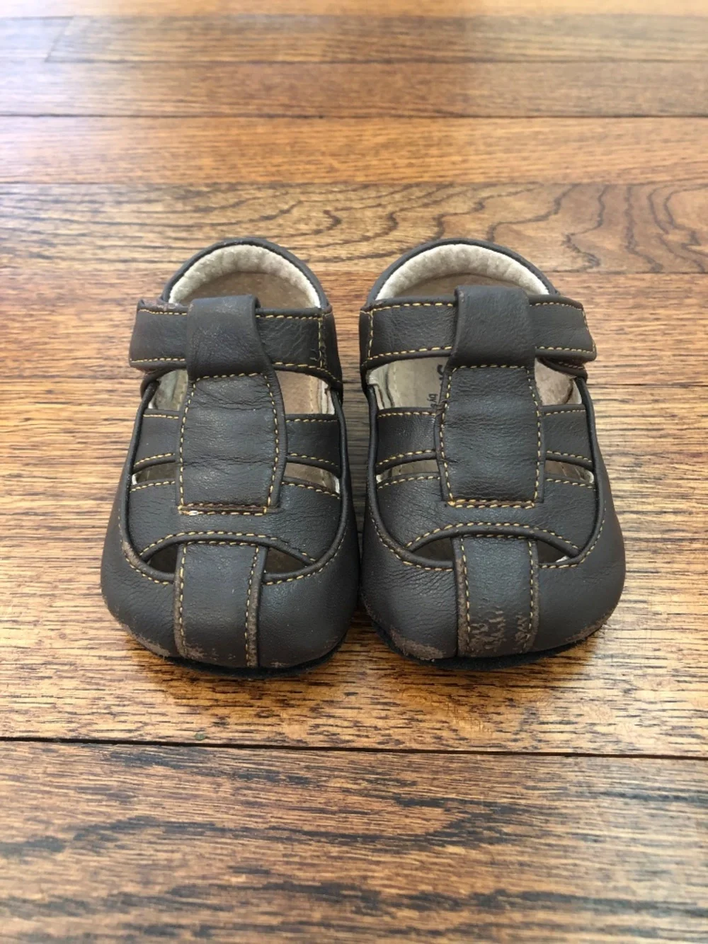 See Kai Run Patrick Fisherman Sandal, Brown, Size 6-9 months
